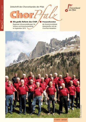 Zeitschrift des Chorverbandes der Pfalz - Chorverband der Pfalz eV
