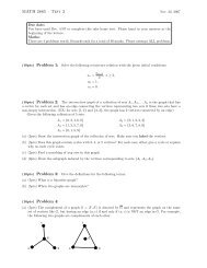 MATH 2865 â Test 3 (10pts) Problem 4: