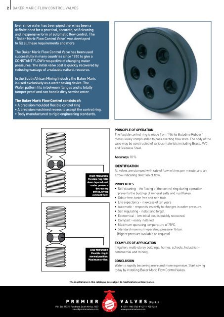 Baker maric flow control valves - Premier Valves