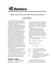 Closed Loop Pressure Control for the Extrusion Process