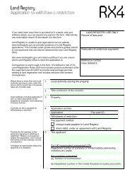 Form RX4 - Land Registry