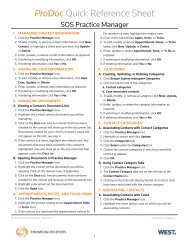 Practice Manager Quick Reference Card - ProDoc