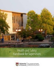 Supervisor Handbook - Occupational Health and Safety - University ...