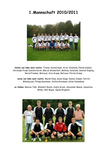 1.Mannschaft 2010/2011