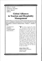 global alliances in tourism and hospitality management 0789008181