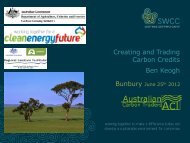 Creating and Trading Carbon Credits Ben Keogh Bunbury June ...