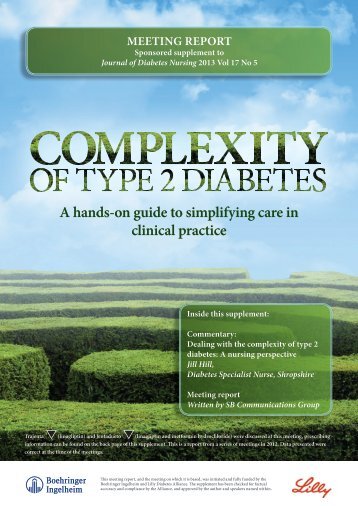 Complexity of Type 2 Diabetes: Nursing Focus - therapy areas