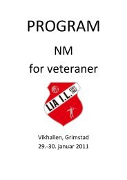 Program NM for veteraner - Norges Bordtennisforbund