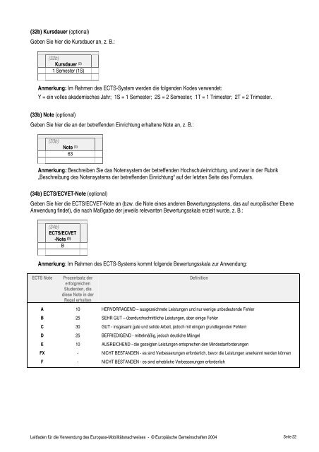 Der Europass-MobilitÃ¤tsnachweis - Definition Der Europass ...