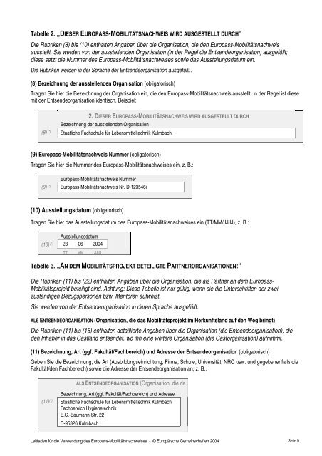 Der Europass-MobilitÃ¤tsnachweis - Definition Der Europass ...