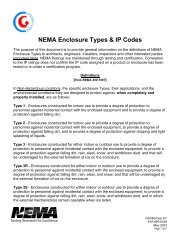 Nema Rating Chart