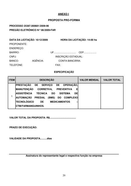 EDITAL DE PREGÃO ELETRÃNICO PRESTAÃÃO ... - Farmanguinhos