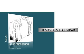 Kit de emergencia (Selectividad) - Materiales de Lengua y Literatura