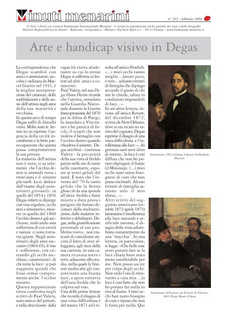 293 Arte e handicap visivo in Degas - Fondazione Internazionale ...