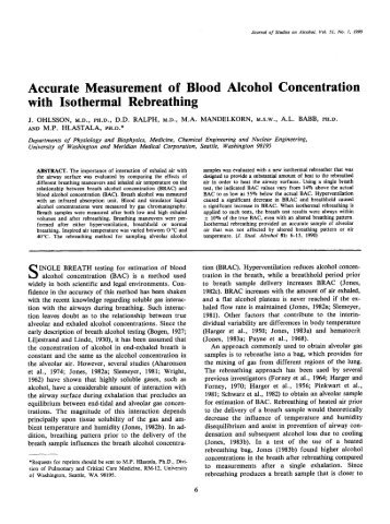 Accurate Measurement of Blood Alcohol Concentration with ...