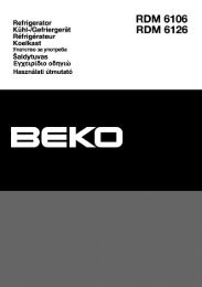 BEKO RDM 6106 User Guide Manual PDF - fridge-manual.com