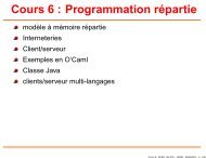 Cours 6 : Programmation rÃ©partie