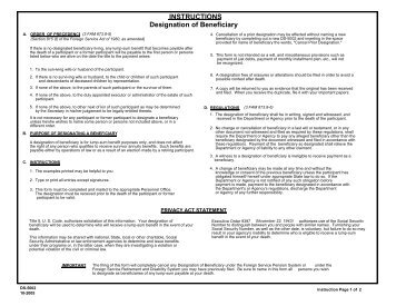 DS-5002 Designation of Beneficiary - US State Department Careers ...