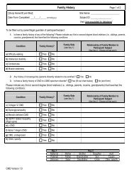 Family History CRF - Cure CMD