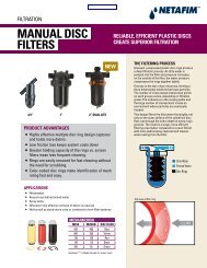 Netafim - Manual Disc Filters Guide - Colorfil