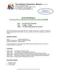 Technical Dialogue - The Institution of Engineers, Malaysia (Penang ...