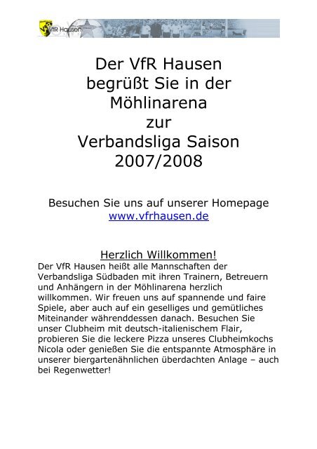 Vereinszeitung: Gemeindeanzeiger: E-Mail - VfR Merzhausen
