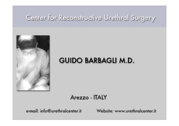 Uretra Bulbare - Anastomosi termino-terminale - Urethral Center