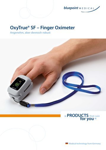 OxyTrue® SF – Finger Oximeter - bluepoint medical