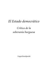 El Estado democrático. Crítica de la soberanía burguesa ...