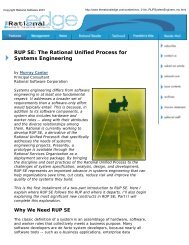 The Rational Unified Process for Systems Engineering