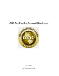 GIAC Certification Renewal Handbook