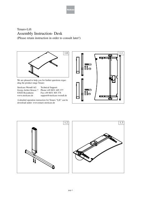 Assembly Instruction- Desk - Steelcase Village
