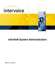 InterSoft System Administration, 4th Ed - Intervoice