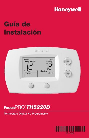 FocusPRO TH5220D Termostato Digital No Programable GuÃ­a de ...