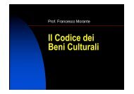 7 - Il Codice dei Beni Culturali