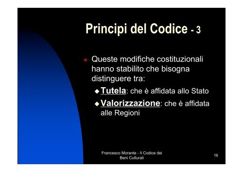 7 - Il Codice dei Beni Culturali