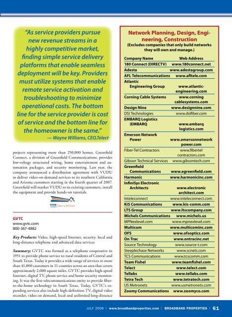 TecHnoLoGy - Broadband Properties