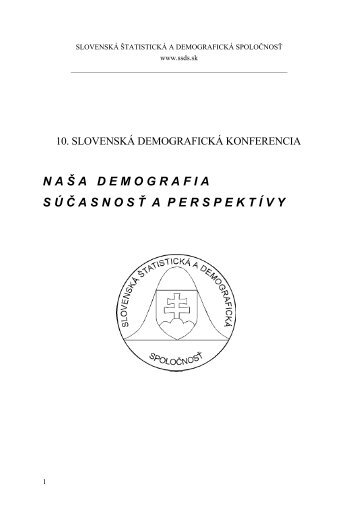 Migrácia v kontexte populačných prognóz na Slovensku - Infostat
