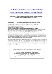 CRB Policy.pdf - St. Bede's Catholic School & Sixth Form College