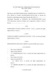 ECC.MO TRIBUNALE AMMINISTRATIVO REGIONALE DEL LAZIO ...