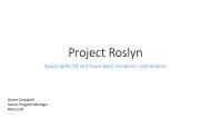 Project Roslyn: Exposing the C# and VB compilers - ICSE 2013
