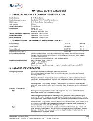 material safety data sheet 1. chemical product & company ... - MSDS