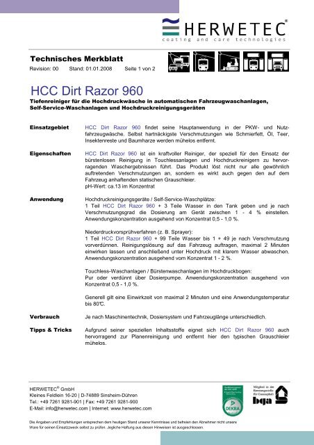 HCC Dirt Razor 960 - Herwetec