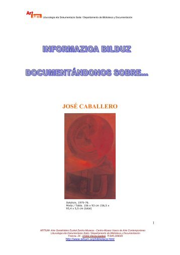 JOSÃ CABALLERO - Biblioteca Centro de DocumentaciÃ³n - Artium