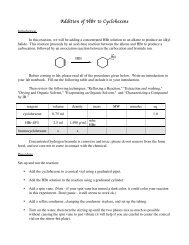 Addition of HBr to Cyclohexene