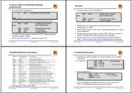 Lecture 5 More on assembly language programming The S-bit ...