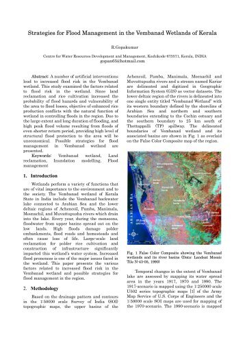 Strategies for Flood Management in the Vembanad Wetlands of Kerala