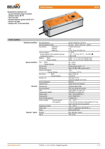 Teknik katalog BF24 - Belimo