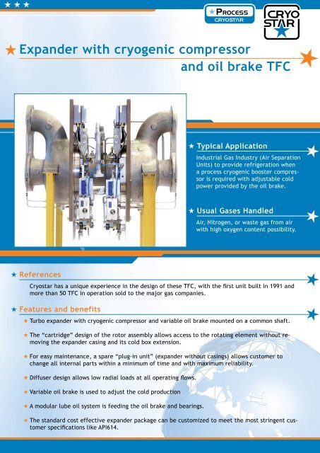 Expander with cryogenic compressor and oil brake TFC - Cryostar