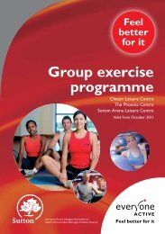Group exercise programme - Everyone Active